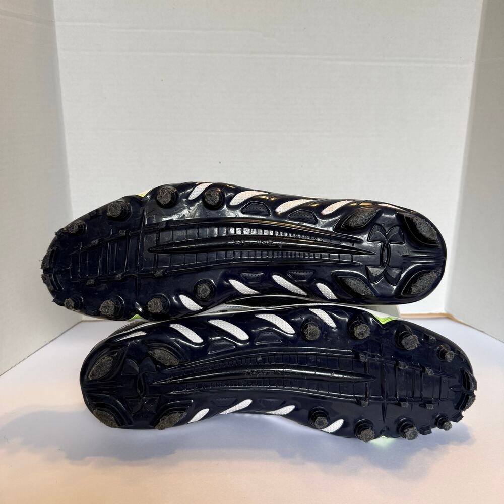 Under Armour ClutchFit High Top Football Cleats White Navy Mens 15 D - Picture 6 of 7